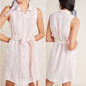 [Anthropologie] cloth & stone rose pink linen dress